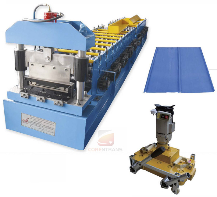 Máquina formadora de rolos de costura em pé